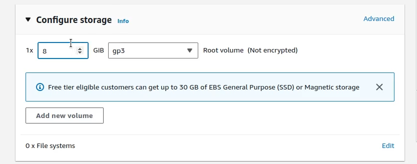 Create Storage EBS