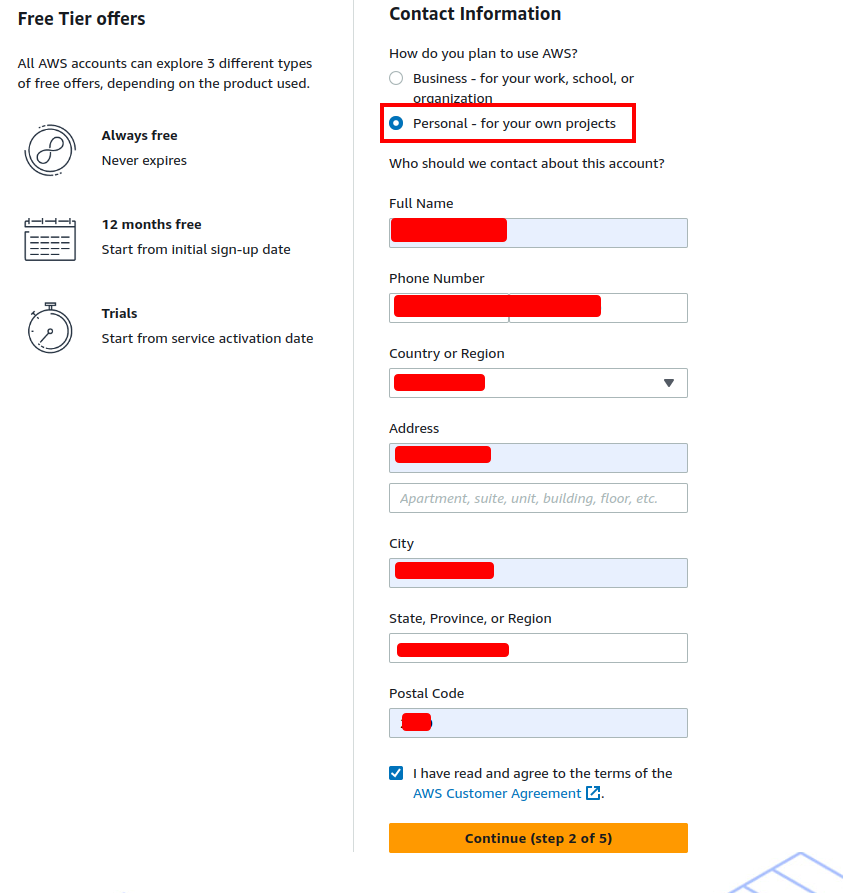 AWS Account Create