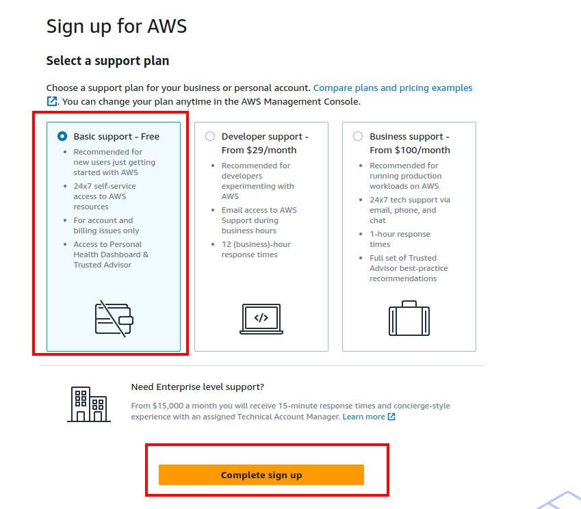 AWS Support Plan