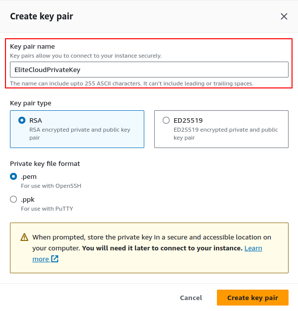 Creating EC2 Instance