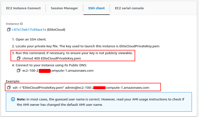 Connecting with SSH