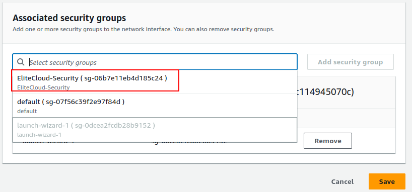 Create EC2 Security Group