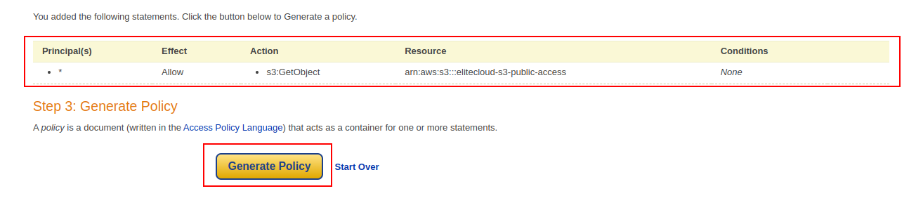 How to allow public access to Amazon S3 Bucket?